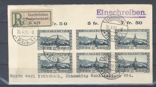 Saargebiet, Eilboten - Brief 1928 schöne Frankatur aus Saarbrücken