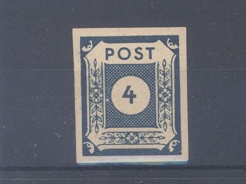 SBZ Michel Nummer 53b, 4 Pf. Freimarke 1945 **, geprüft BPP