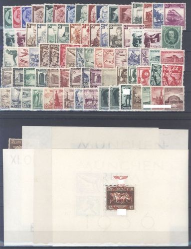 Dt. Reich, *-** Posten aus 1933-38 auf 2 Steckkarten