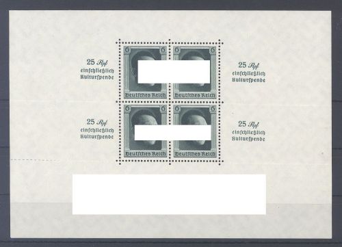 Dt. Reich Block 9, Kulturspende 1937 **