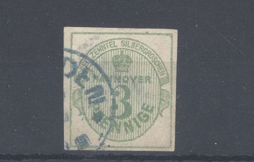 Hannover Michel Nummer 20, 3 Pfg. Freimarke 1863 gestempelt