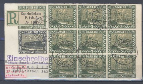 Saargebiet, Eilboten - Brief 1928 schöne Frankatur aus Saarbrücken