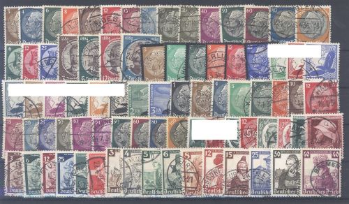 Dt. Reich, gestempelter Posten aus 1933-35 auf Steckkarte
