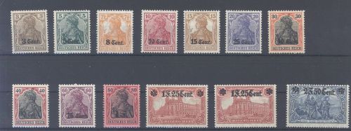 Dt. Bes. 1. WK Etappengebiet West Michel Nummer 1-12 */**