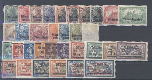 Memel Michel Nummer 1-33, Freimarken 1921, meist *