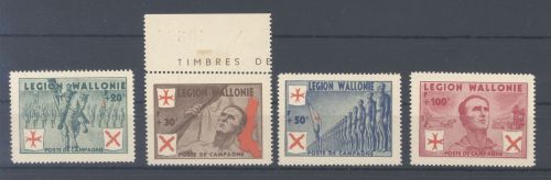 Dt. Bes. 2. WK Belgien Wallonische Legion Michel Nummer I-IV **
