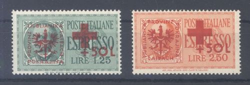 Dt. Bes. 2. WK Laibach Michel Nummer 29-30, Freimarken 1944 */**