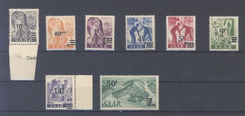 Saarland, ** Posten aus Michel Nummer 226-38, Urdrucksatz **, geprüft