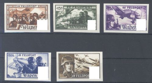 Dt. Bes. 2. WK Belgien Michel Nummer XV-XIX B, Flämische Legion 1943 **