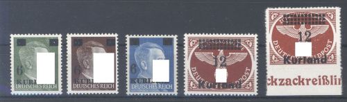Dt. Bes. 2. WK Kurland Michel Nummer 1-4 A + B **, geprüft BPP