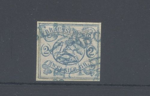 Braunschweig Michel Nummer 2, 2 Sgr. Freimarken 1852 gestempelt