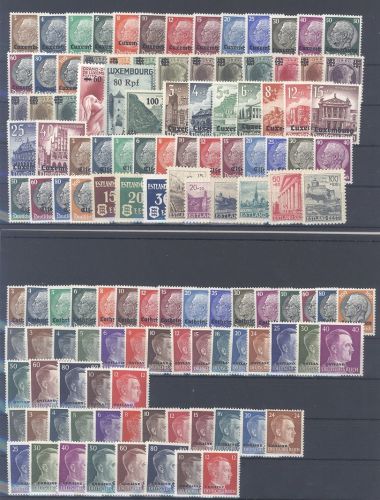 Dt. Bes. 2. WK, umfangreicher ** Posten auf 2 Steckkarten