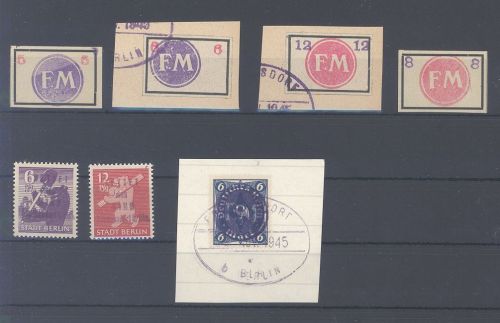 Dt. Lokalpost Fredersdorf, **/gestempelter Posten Etikettenmarken