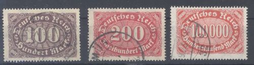 Dt. Reich, gestempelter Posten Abarten aus 1920-22, geprüft Infla