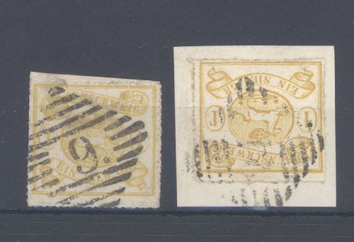 Braunschweig Michel Nummer 14 A-B, 1 Sgr. 1864 gestempelt, geprüft