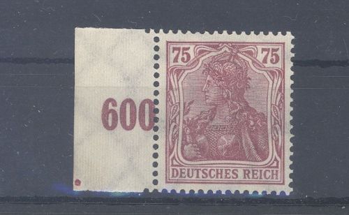 Dt. Reich Michel Nummer 197b, 75 Pfg. Germania 1922 **, geprüft BPP