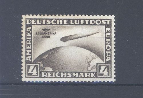 Dt. Reich Michel Nummer 439x, 4 Mark Südamerikafahrt *, geprüft BPP