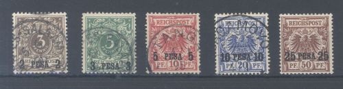 Dt. Kolonien Ostafrika Michel Nr. 1-5, Freimarken 1893 *-gestempelt