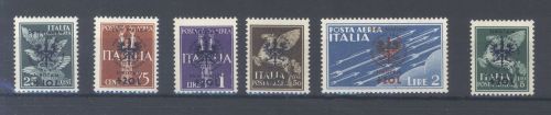 Dt. Bes. 2. WK Laibach Michel Nummer 33-38, Freimarken 1944 **