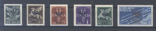 Dt. Bes. 2. WK Laibach Michel Nummer 39-44, Freimarken 1944 **