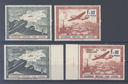 Dt. Bes. 2. WK Frankreich Michel Nummer II-V **