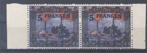 Saargebiet Michel Nummer 83,5 Fr. Freimarken 1921 als ** Randpaar