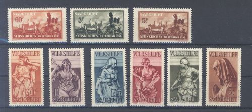 Saargebiet Michel Nummer 168-70 und 171-77 ungebraucht *