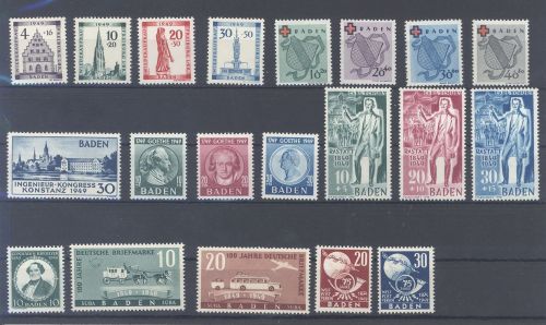 Franz. Zone Baden, ** Posten aus 1949