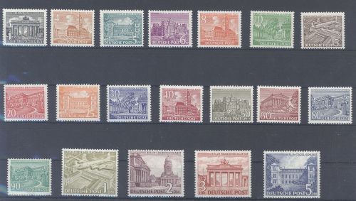 Berlin Michel Nummer 42-60, Bauten 1949 **