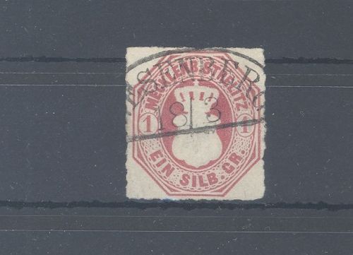 Mecklenburg Strelitz Michel Nummer 4, 1 Sgr. 1864 gestempelt, geprüft