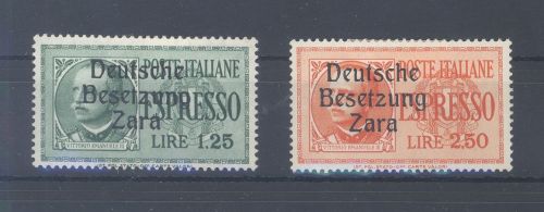 Dt. Bes. 2. WK Zara Michel Nr. 21-22, Freimarken 1943 ungebraucht *