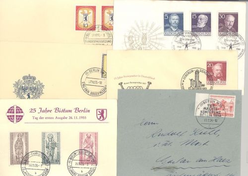 Berlin, 29 meist FDC aus den 50er Jahren als Posten