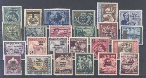 Dt. Lokalpost Strausberg Michel Nummer 7-30, Freimarken 1945 **/*