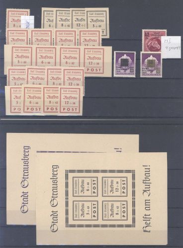 Dt. Lokalpost Strausberg, ** Posten mit Block 1-2 auf 2 Steckkarten