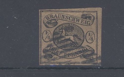Braunschweig Michel Nummer 4, 1-4 Sgr. Freimarke 1853 gestempelt
