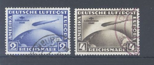 Dt. Reich Michel Nummer 438-39, Südamerikafahrt 1930 gestempelt