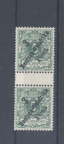 Dt. Kolonien Ostafrika Mi.Nr. 6, 3 Pesa als ** Zwischenstegpaar