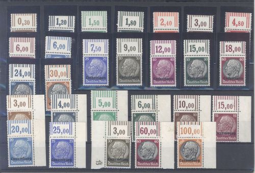 Dt. Bes. 2. WK, ** Posten Oberrandwerte aus Lothringen und Luxemburg