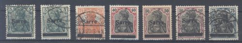 Saargebiet Sarre Ausgaben, kleinerer */gestempelter Posten, gp. BPP