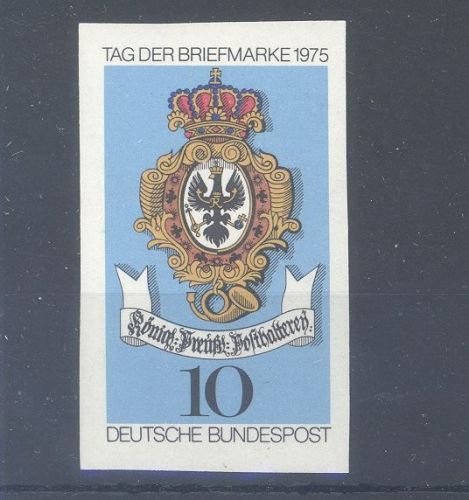 Bund Michel Nummer 866 U, Tag der Briefmarke 1975 ungezähnt **
