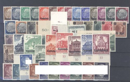 Dt. Bes. 2. WK, umfangreicher ** Posten auf 3 Steckkarten