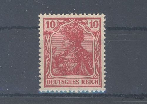 Dt. Reich Michel Nummer 86 II f, 10 Pfg. Freimarke 1915 **, geprüft BPP