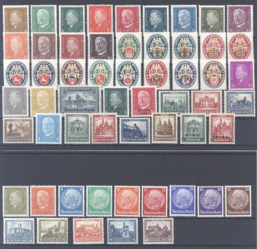 Dt. Reich, ungebrauchter * Posten aus 1928-32 auf 2 Steckkarten