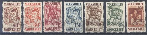 Saargebiet Michel Nummer 144-50 Volkshilfe 1931 gestempelt