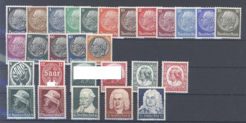 Dt. Reich, ** Posten aus 1933-34 auf Steckkarte