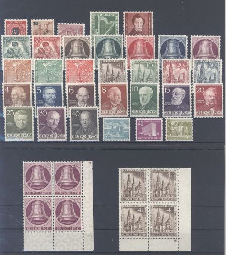 Berlin, ** Posten aus 1949-54 auf 2 Steckkarten