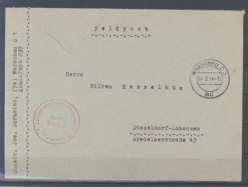 Dt. Feldpost 2. WK, Brief 1944 eines polnischen Soldaten