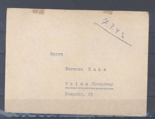 Dt. Feldpost 2. WK, FP Brief 1943 Chef Dienststelle der 3. U Boots Flotille