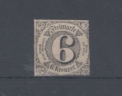 Thurn & Taxis Michel Nummer 9, 6 Kreuzer 1852-58 ungebraucht (*)