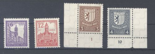 SBZ Michel Nummer 150-55x , Freimarken 1946 **, 2 Werte geprüft BPP